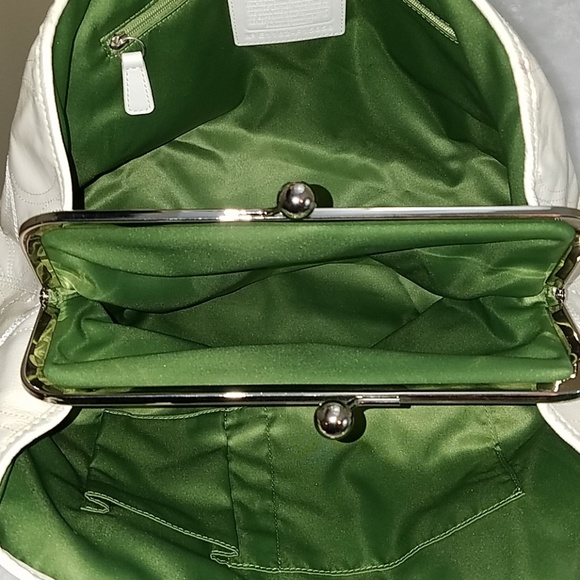 Coach Signature Stitch Frame Carryall Purse F15658 - Picture 4 of 8